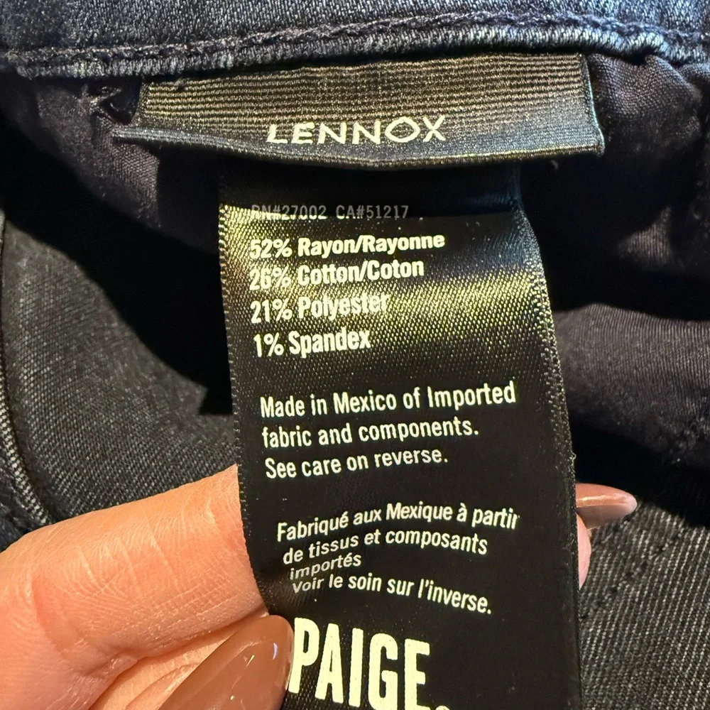 PAIGE Lennox Deep Indigo Jeans Size 33 - Picture 3 of 3